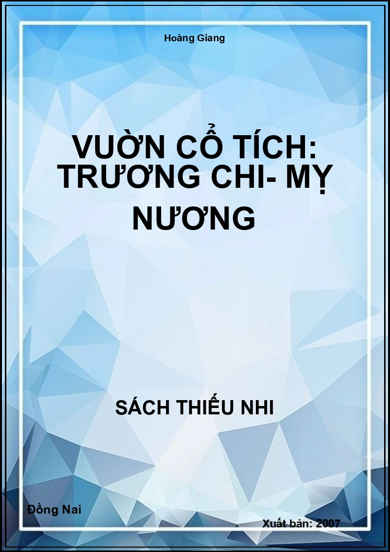 Vuờn cổ tích: Trương Chi- Mỵ Nương