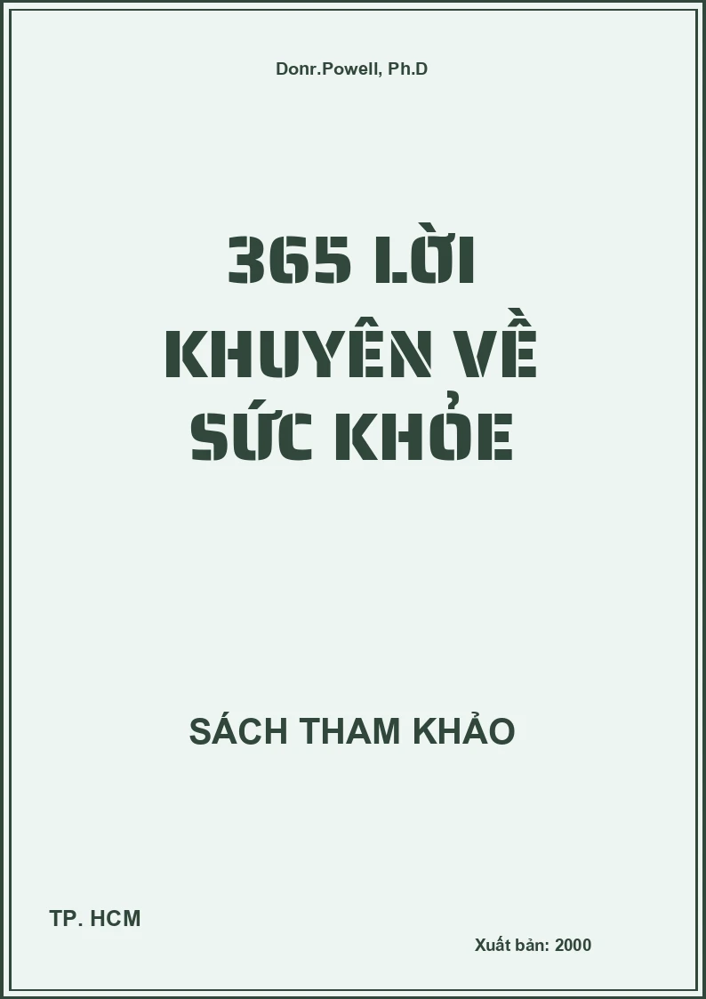 365 lời khuyên về sức khỏe