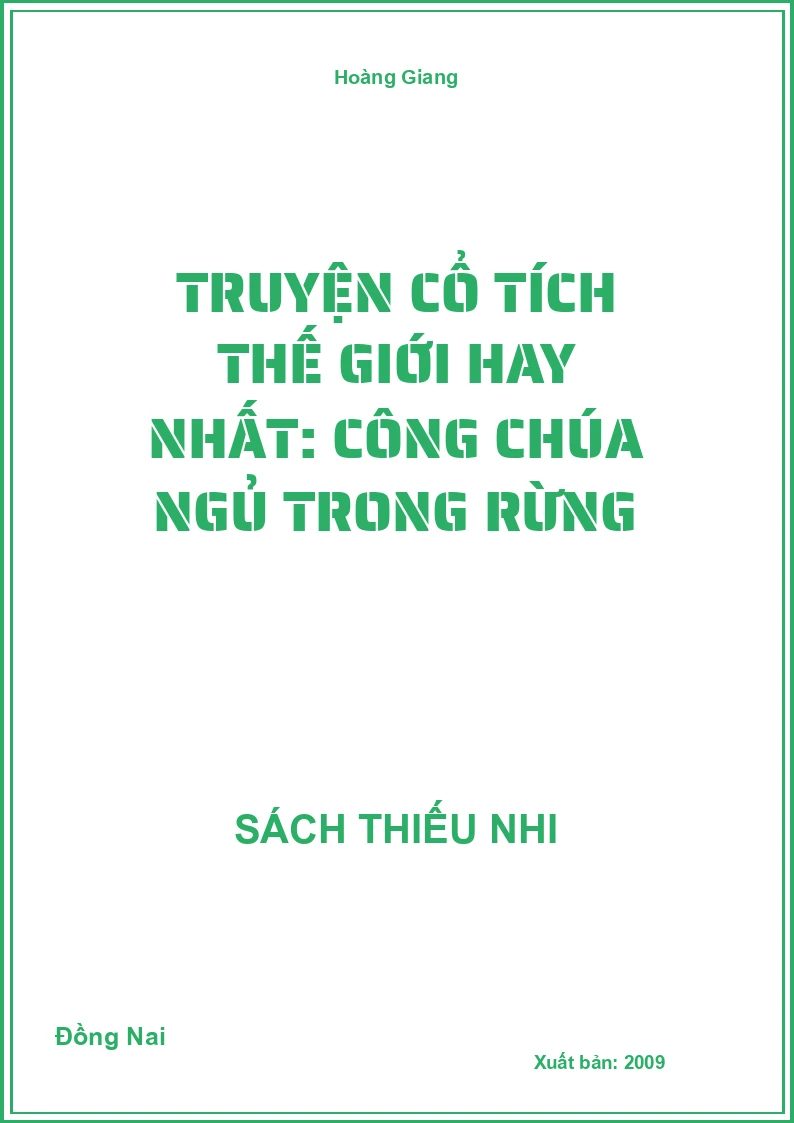 Truyện cổ tích thế giới hay nhất: Công chúa ngủ trong rừng