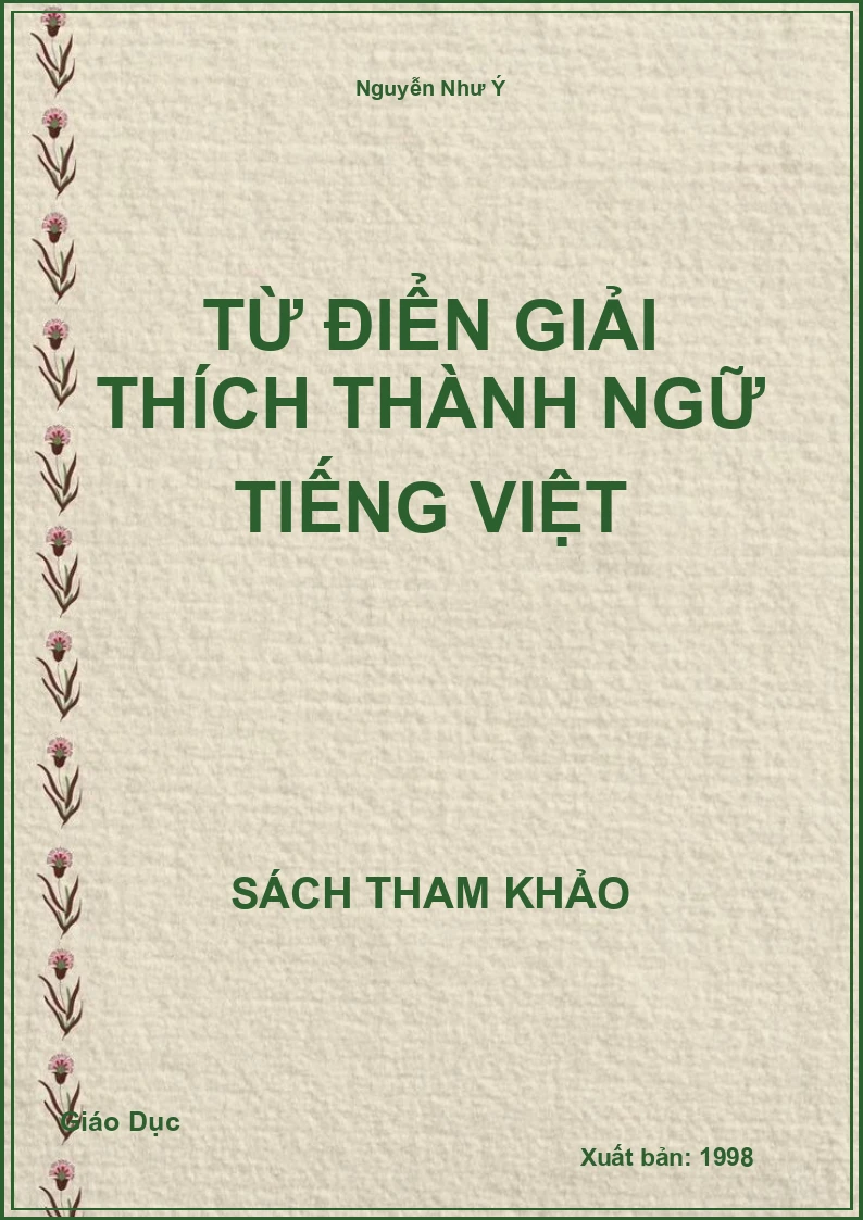 Từ điển giải thích thành ngữ tiếng Việt