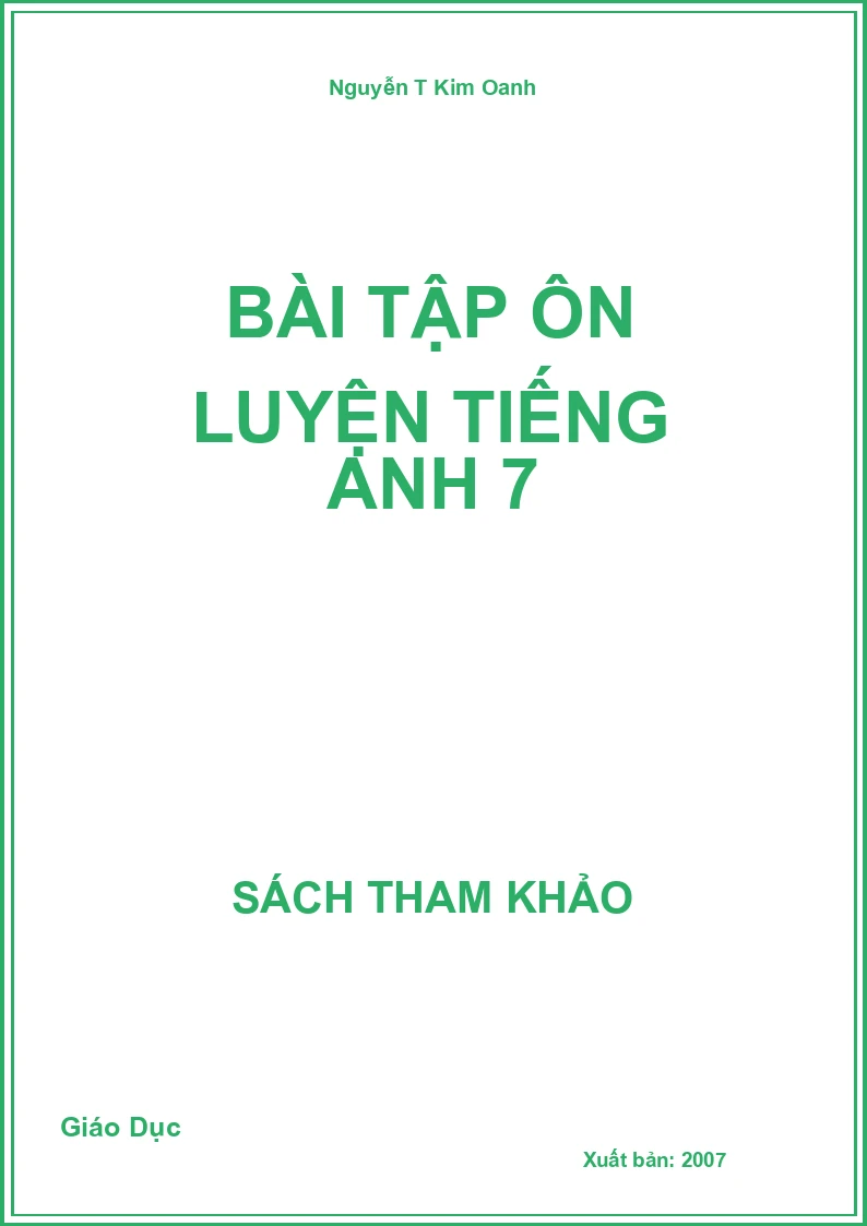 Bài tập ôn luyện Tiếng Anh 7