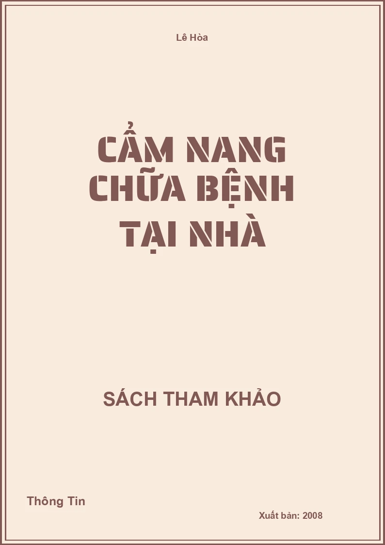 Cẩm nang Chữa bệnh tại nhà