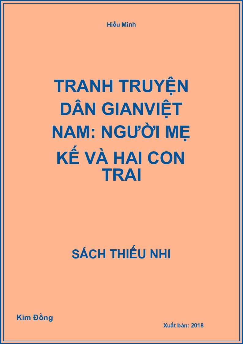 Tranh truyện dân gianViệt Nam: Người mẹ kế và hai con trai