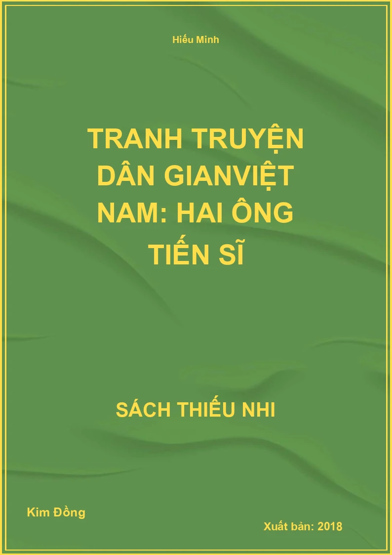 Tranh truyện dân gianViệt Nam: Hai ông tiến sĩ