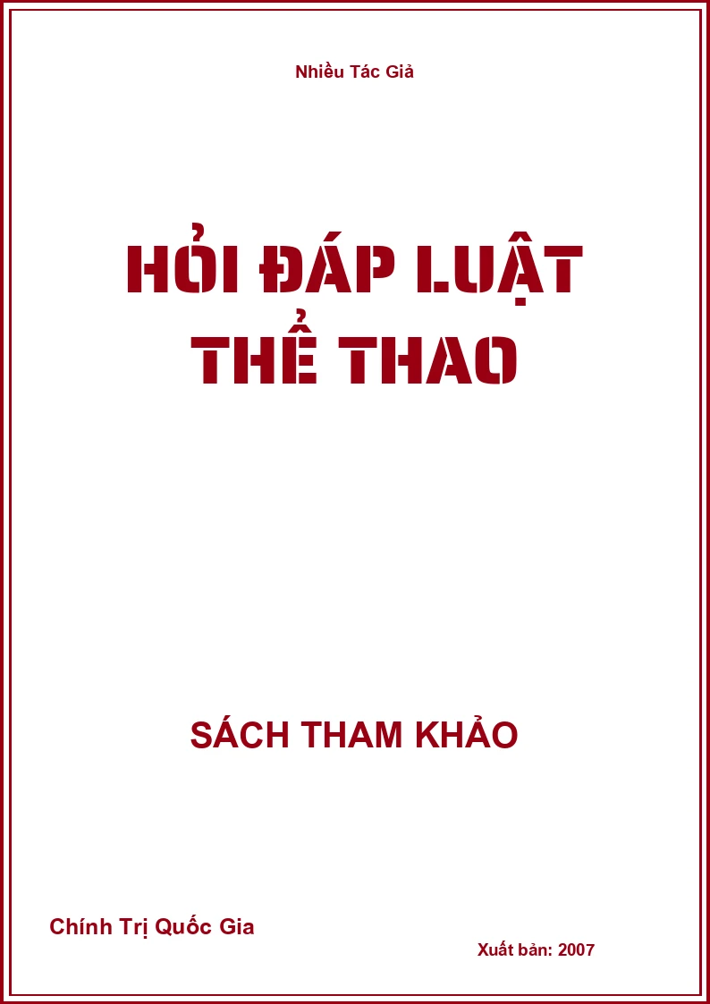 Hỏi đáp luật thể thao