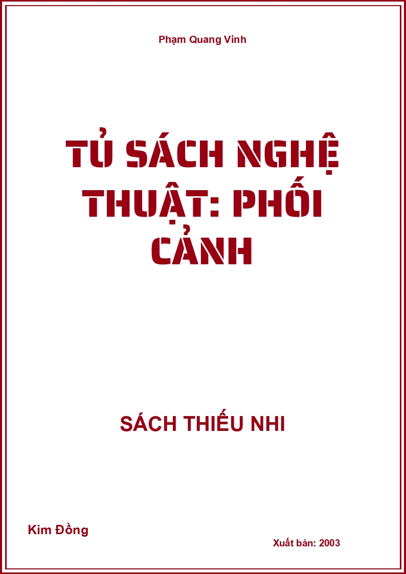 Tủ sách nghệ thuật: Phối cảnh