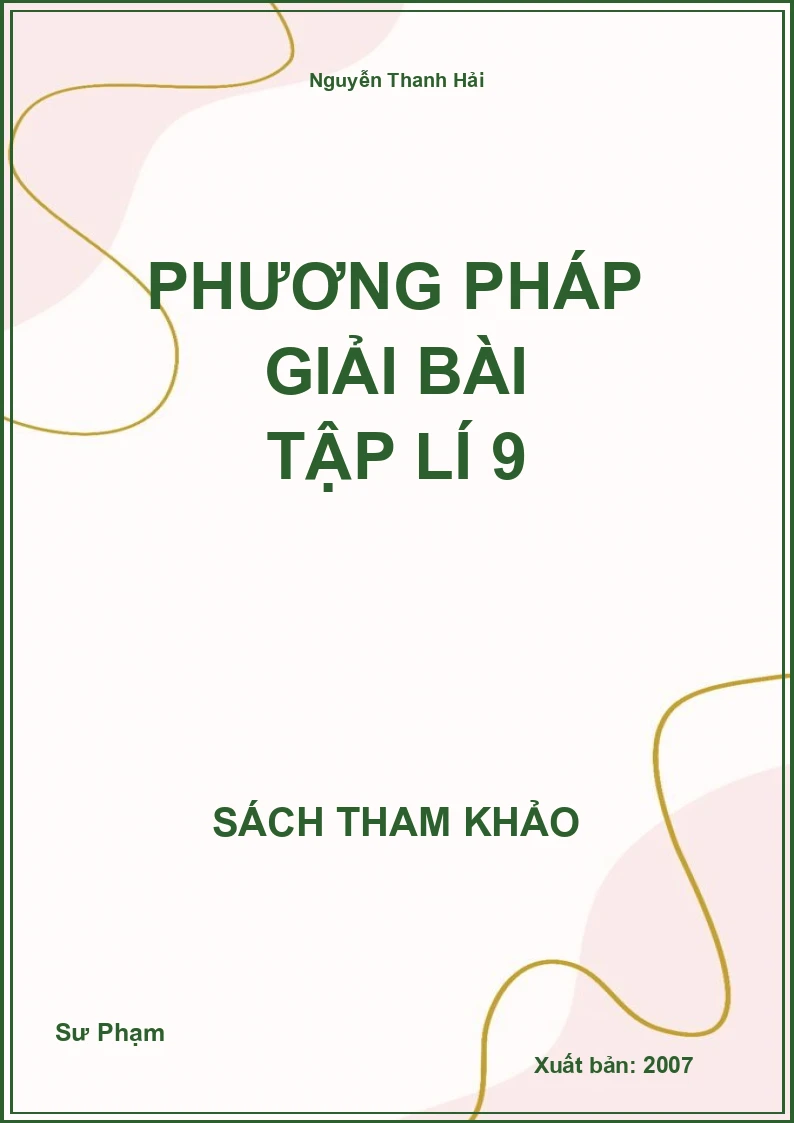 Phương pháp giải bài tập lí 9