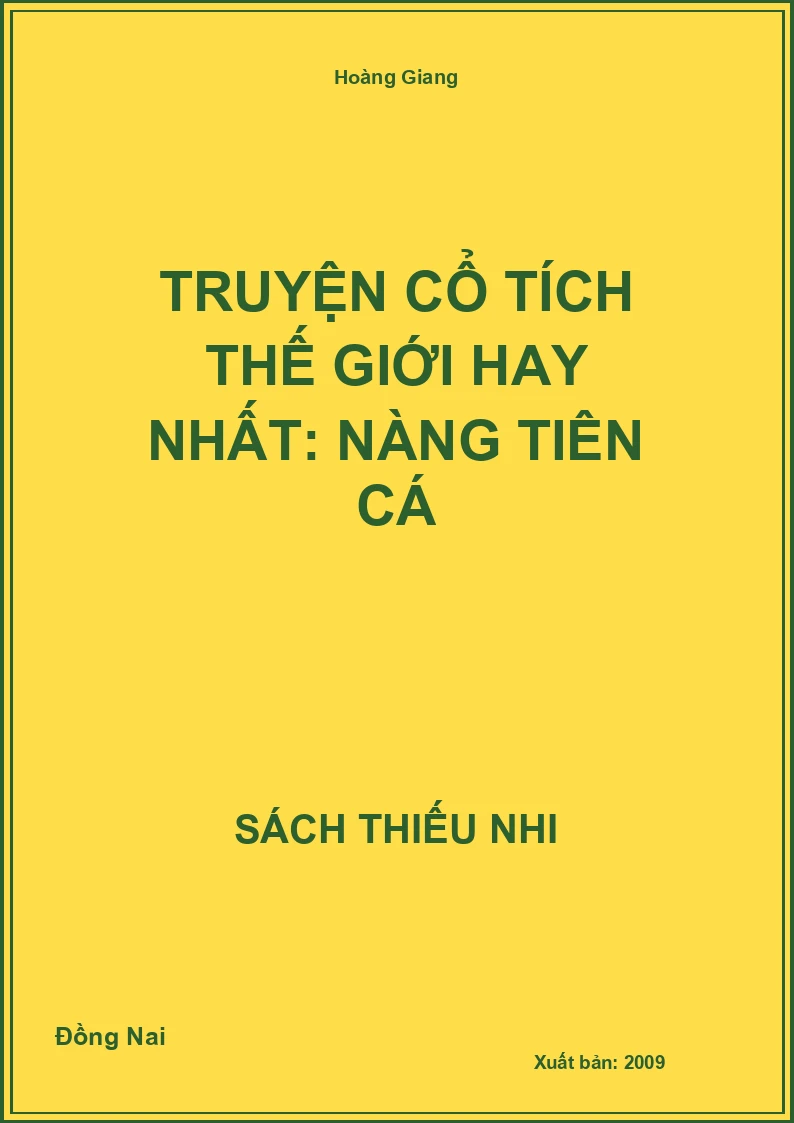 Truyện cổ tích thế giới hay nhất: Nàng tiên cá