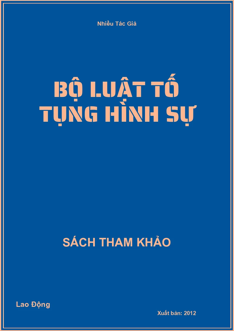 Bộ luật tố tụng hình sự