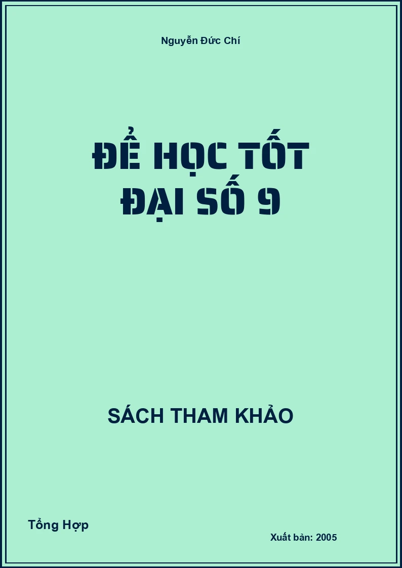 Để học tốt đại số 9