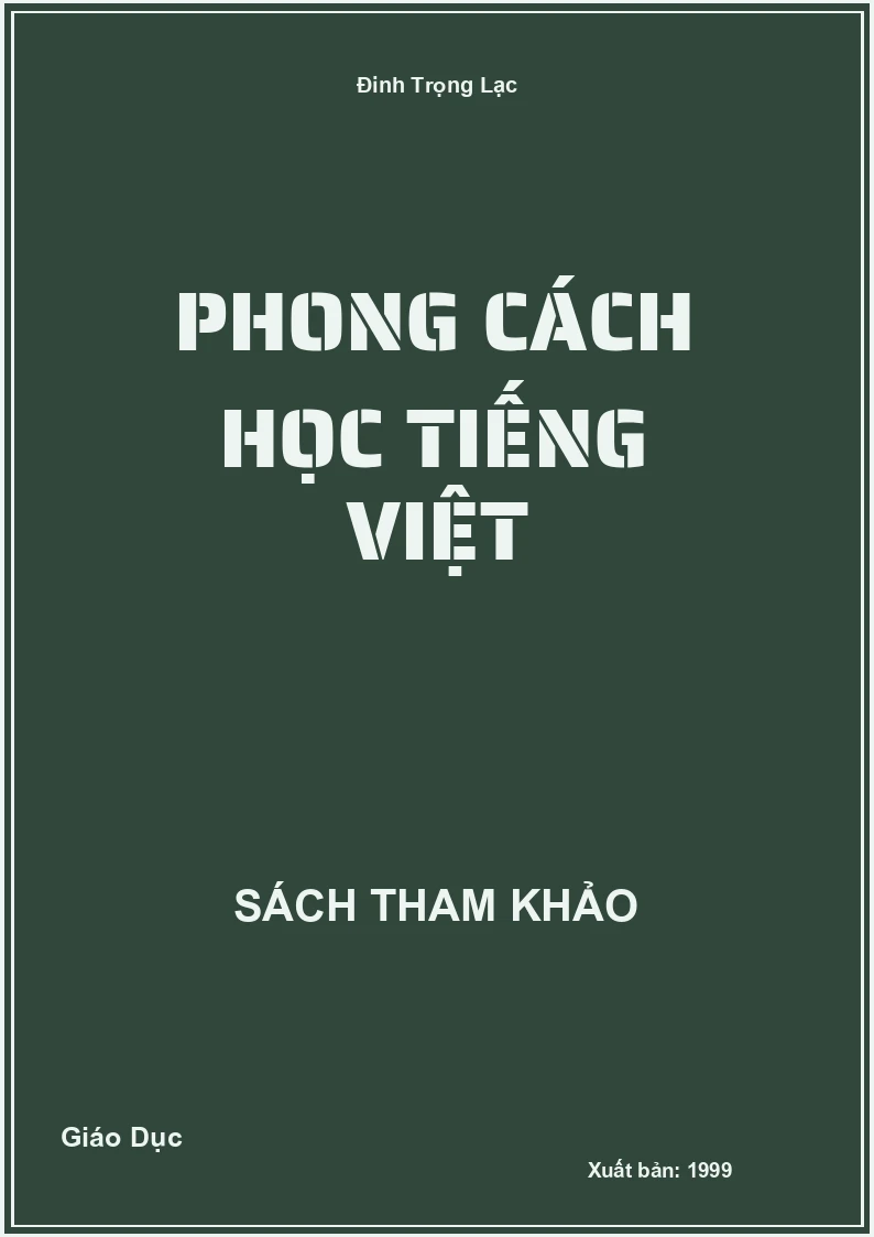 Phong cách học tiếng Việt