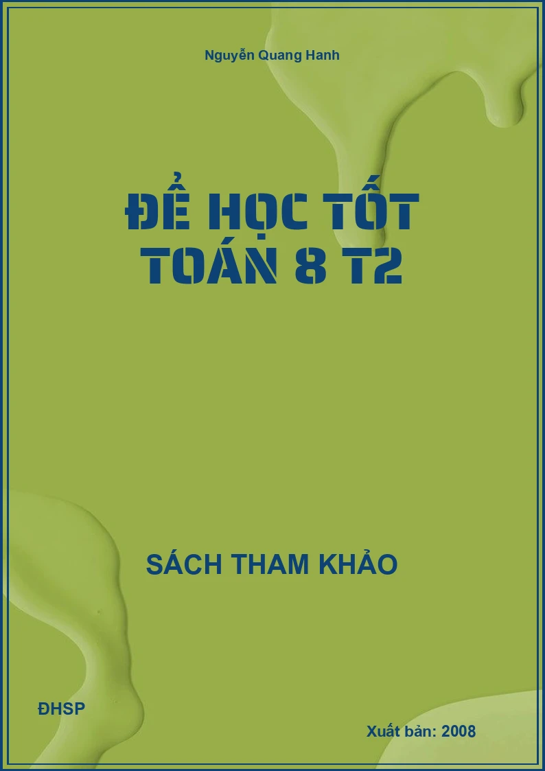Để học tốt Toán 8 T2