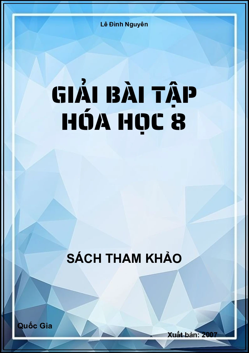 Giải bài tập hóa học 8