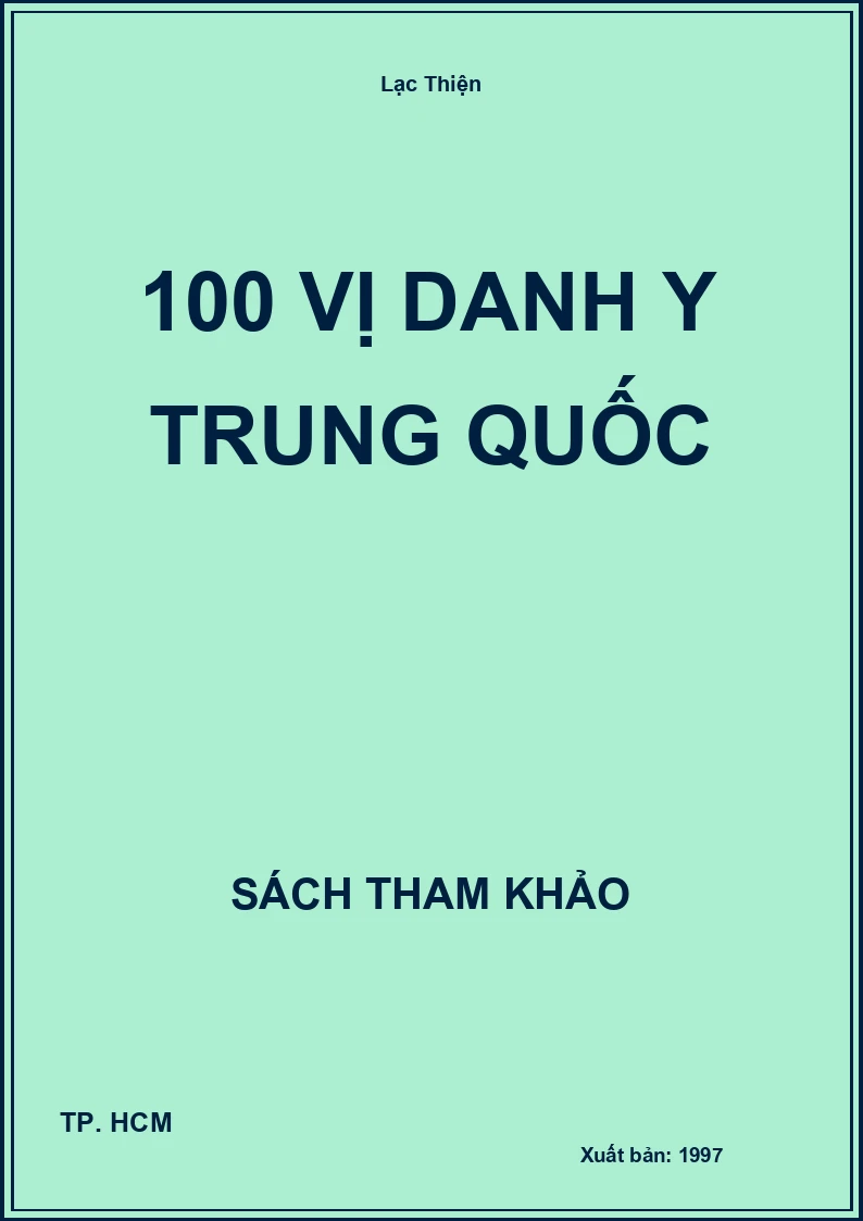 100 vị danh y trung quốc