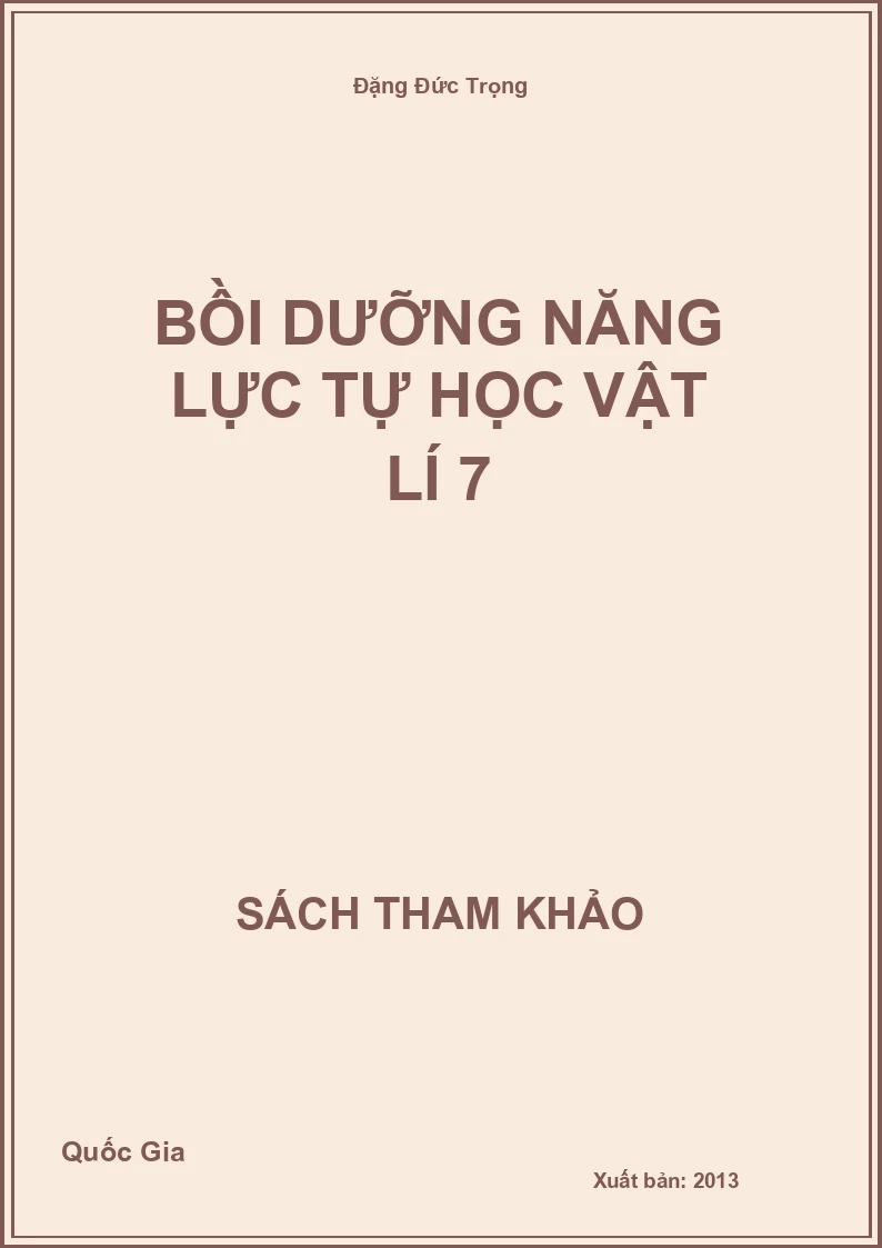 Bồi dưỡng năng lực tự học Vật lí 7