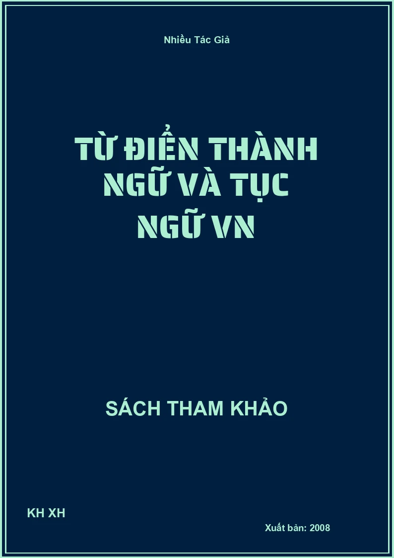 Từ điển thành ngữ và tục ngữ VN