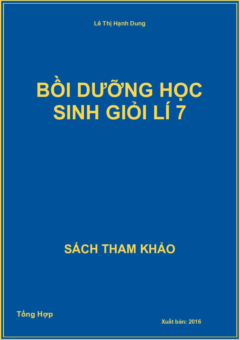 Bồi dưỡng học sinh giỏi lí 7