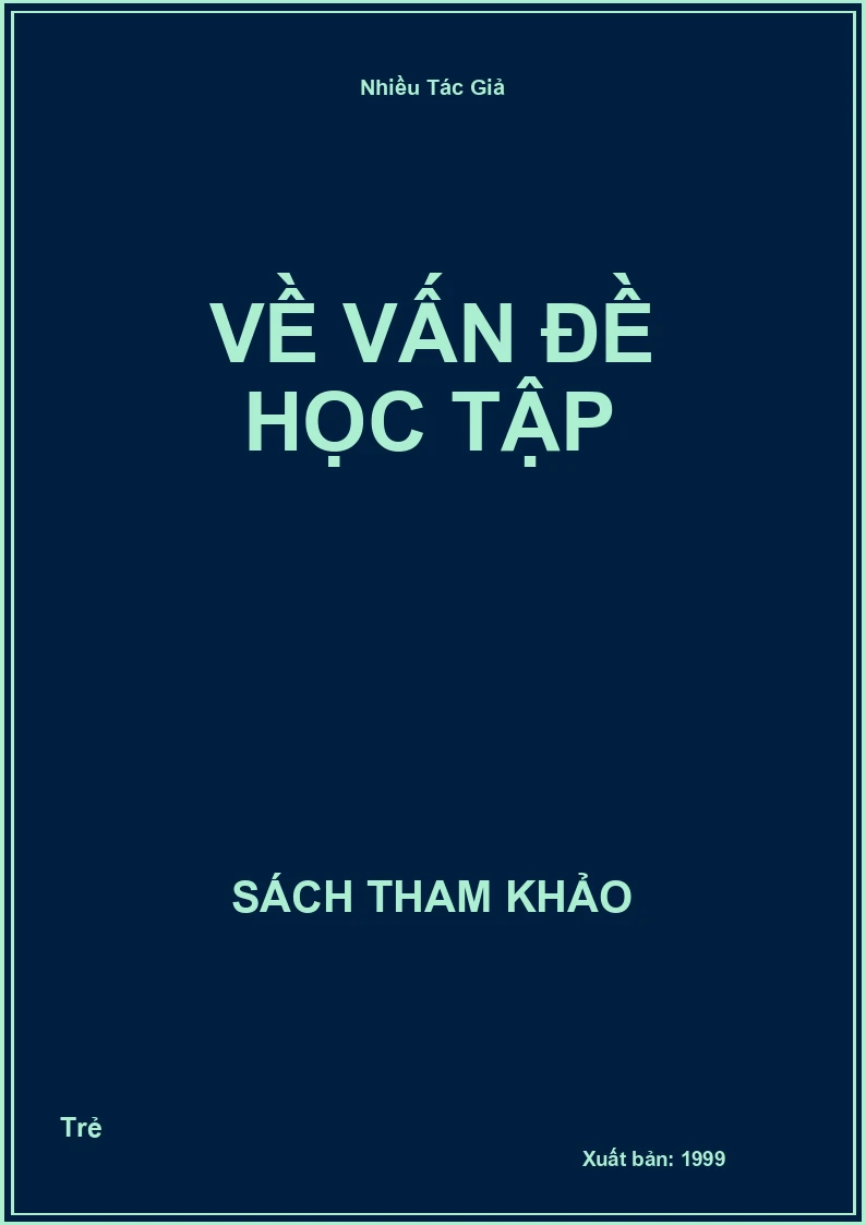 Về vấn đề học tập