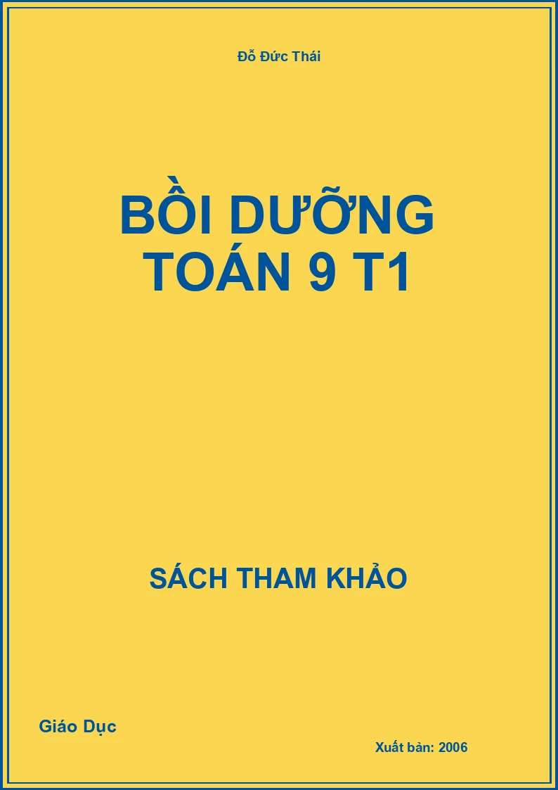 Bồi dưỡng Toán 9 T1