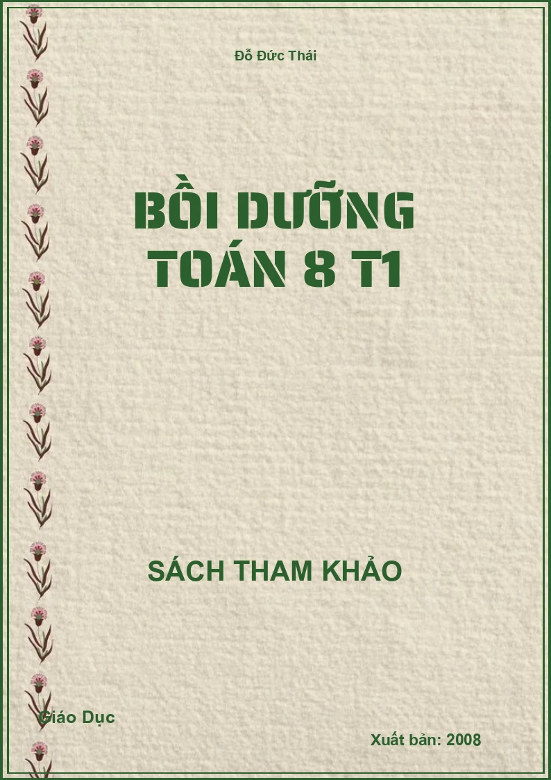 Bồi dưỡng Toán 8 T1