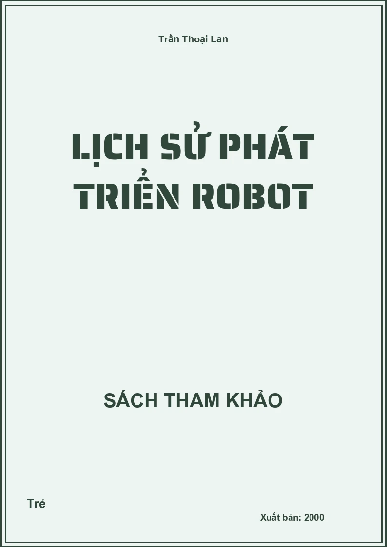 Lịch sử phát triển RoBot