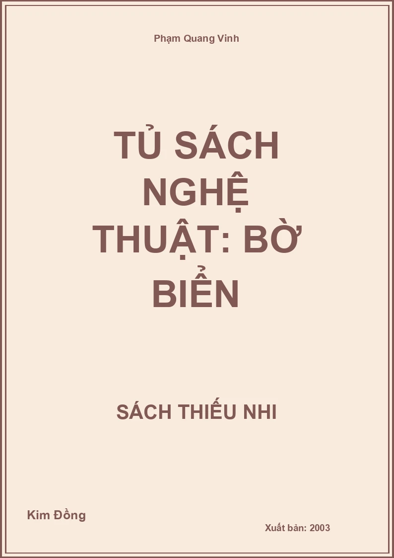 Tủ sách nghệ thuật: Bờ biển