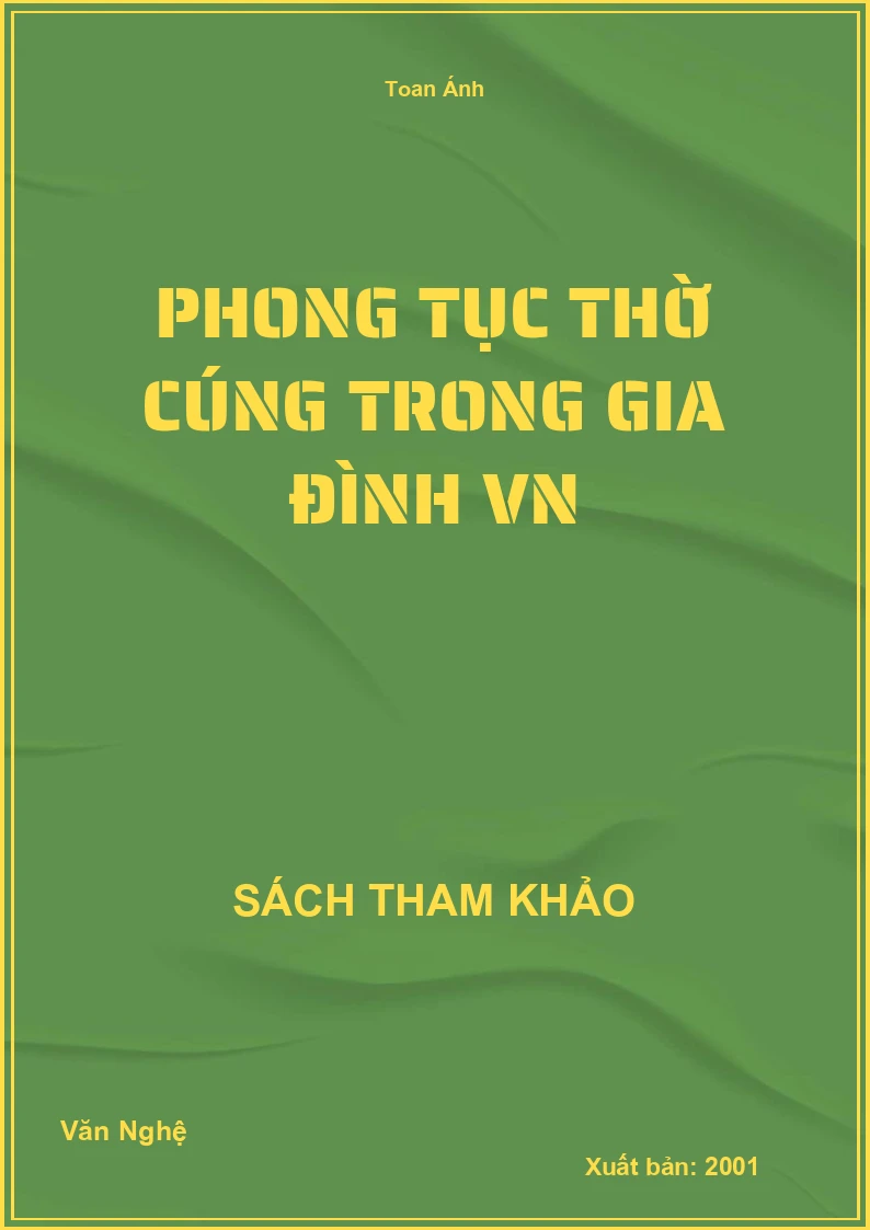 Phong tục thờ cúng trong gia đình VN