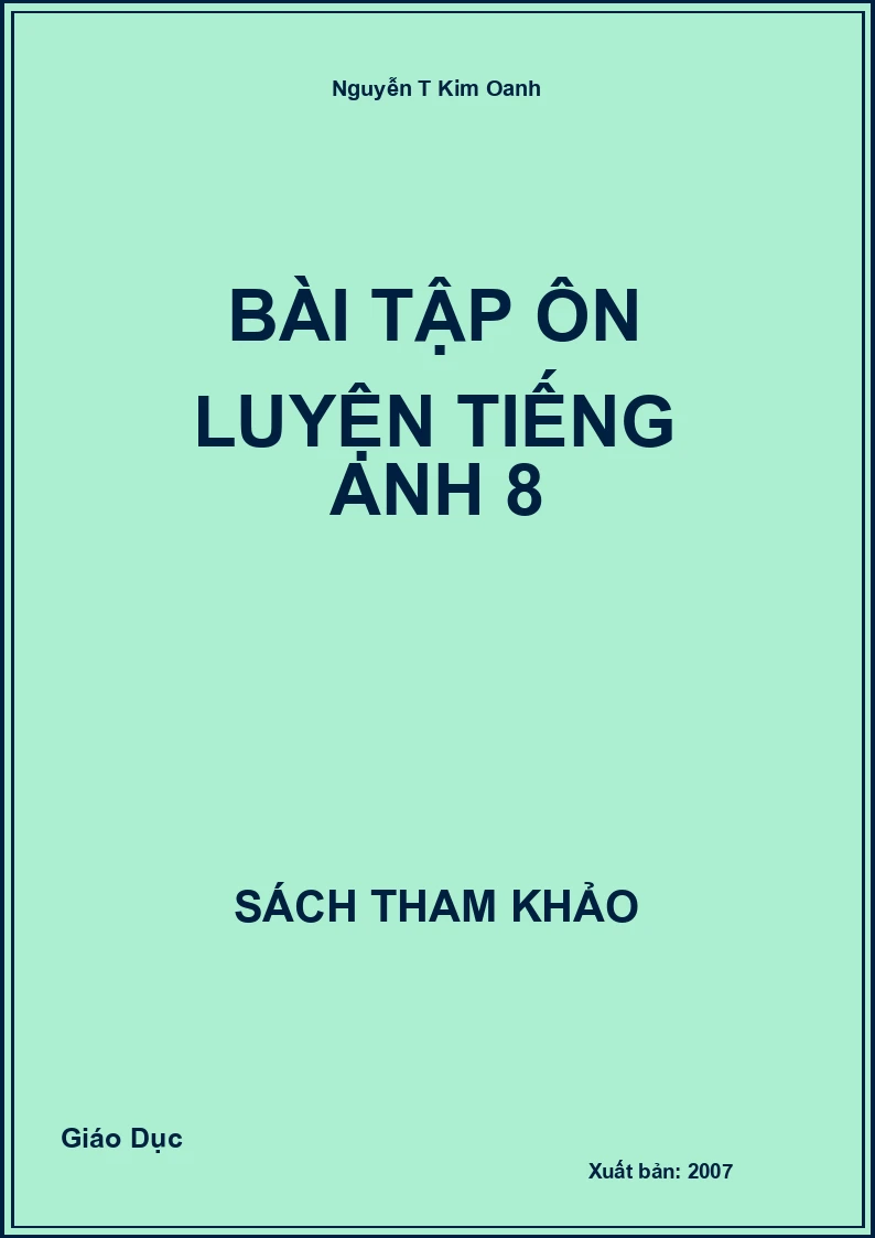 Bài tập ôn luyện Tiếng Anh 8