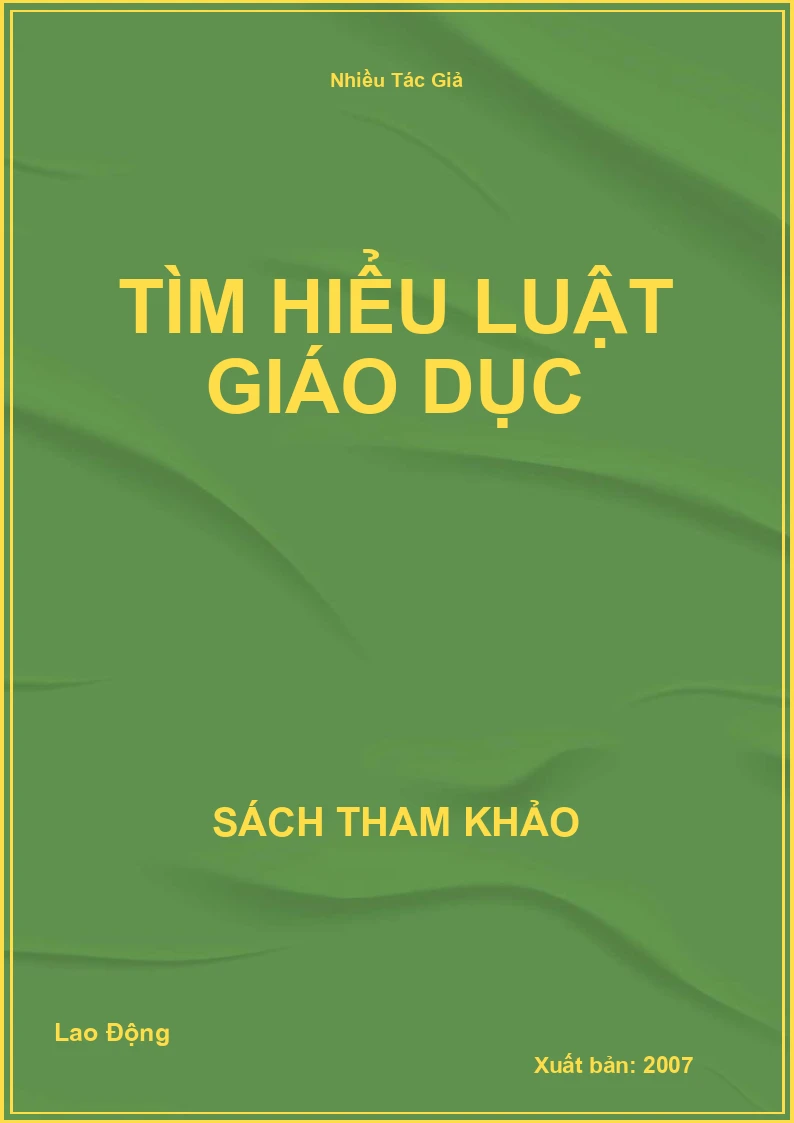 Tìm hiểu luật Giáo Dục