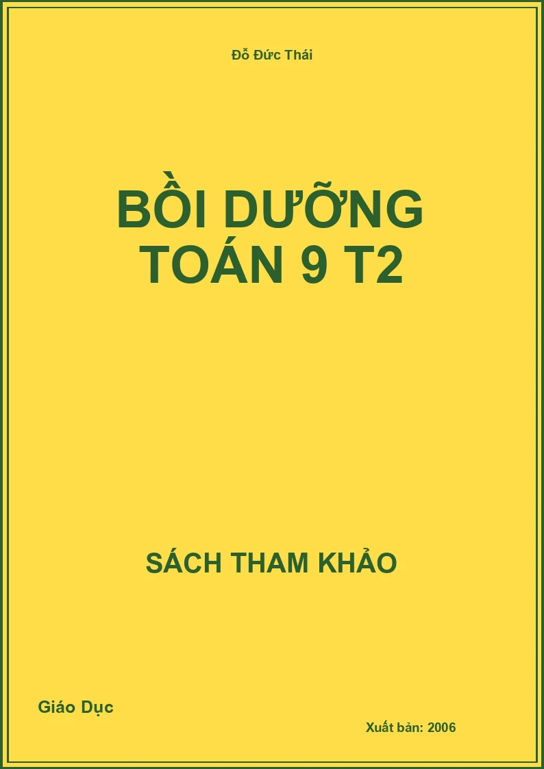 Bồi dưỡng Toán 9 T2