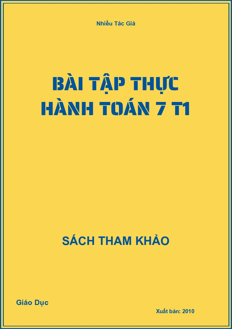 Bài tập thực hành Toán 7 T1