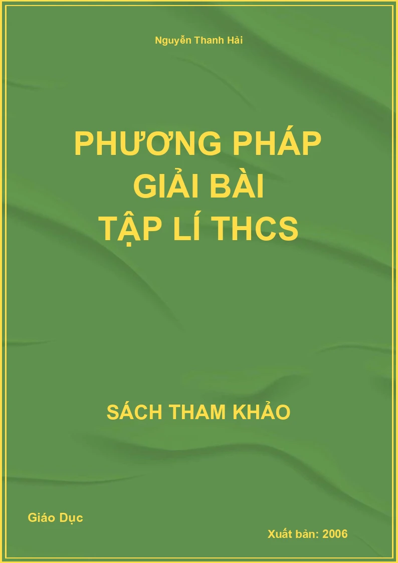 Phương pháp giải bài tập lí THCS