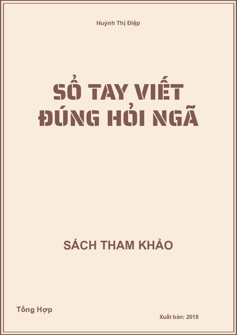 Sổ tay viết đúng hỏi ngã