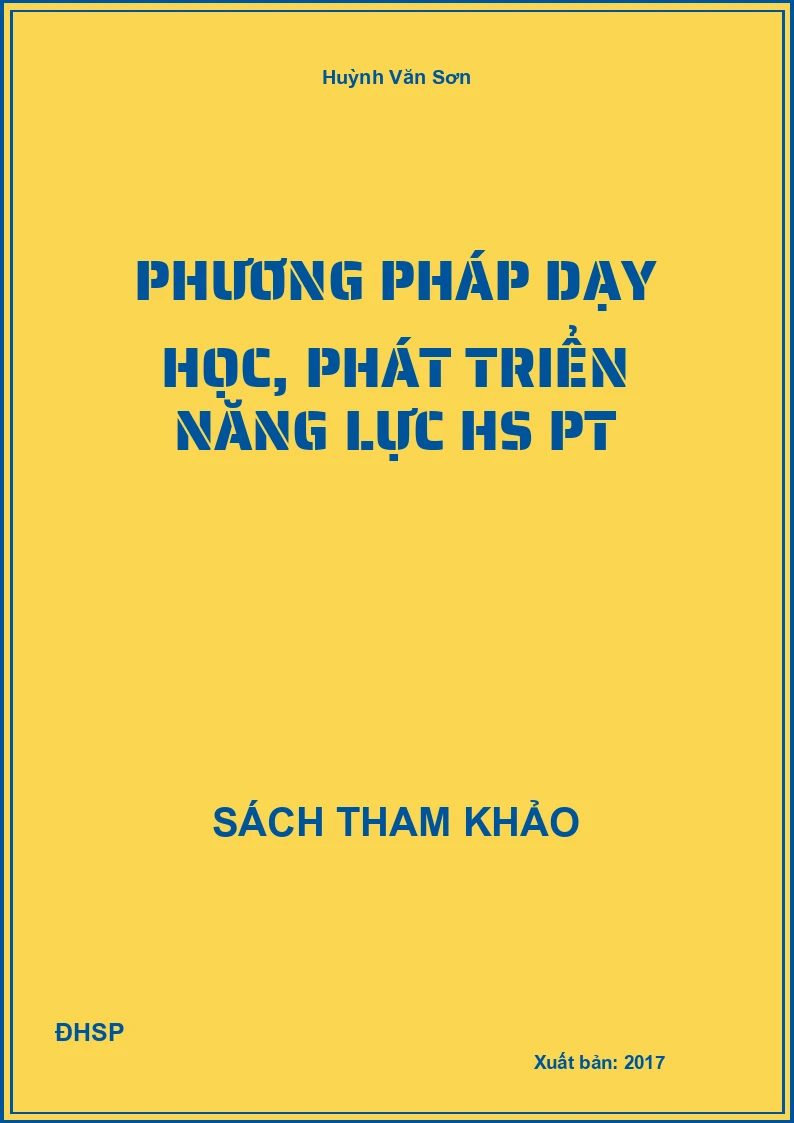 Phương pháp dạy học, phát triển năng lực HS PT