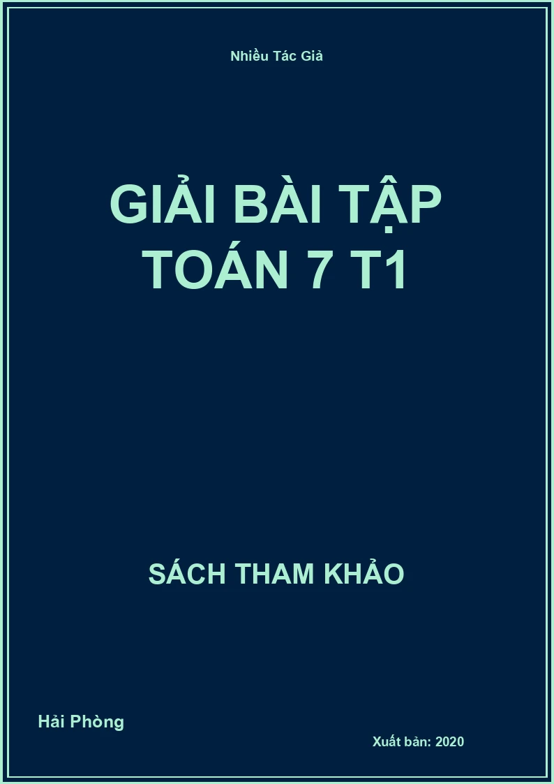 Giải bài tập Toán 7 T1