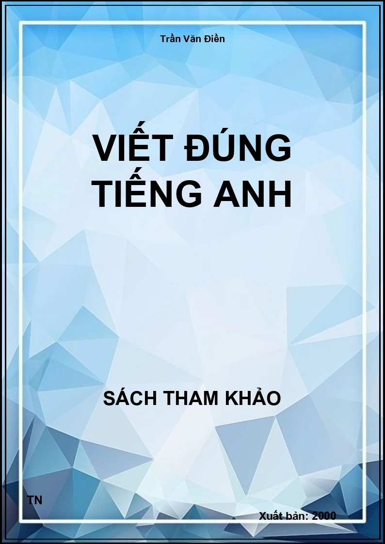 Viết đúng Tiếng Anh