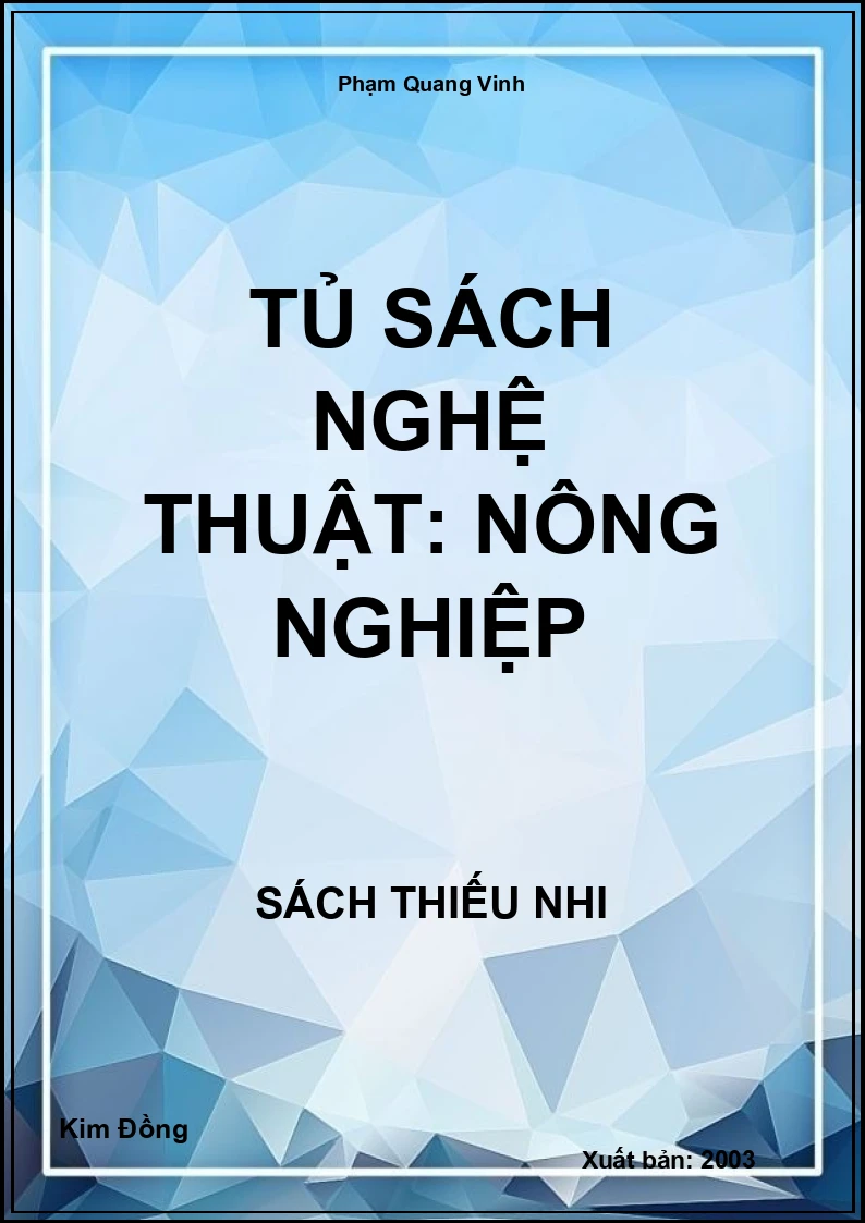 Tủ sách nghệ thuật: Nông nghiệp