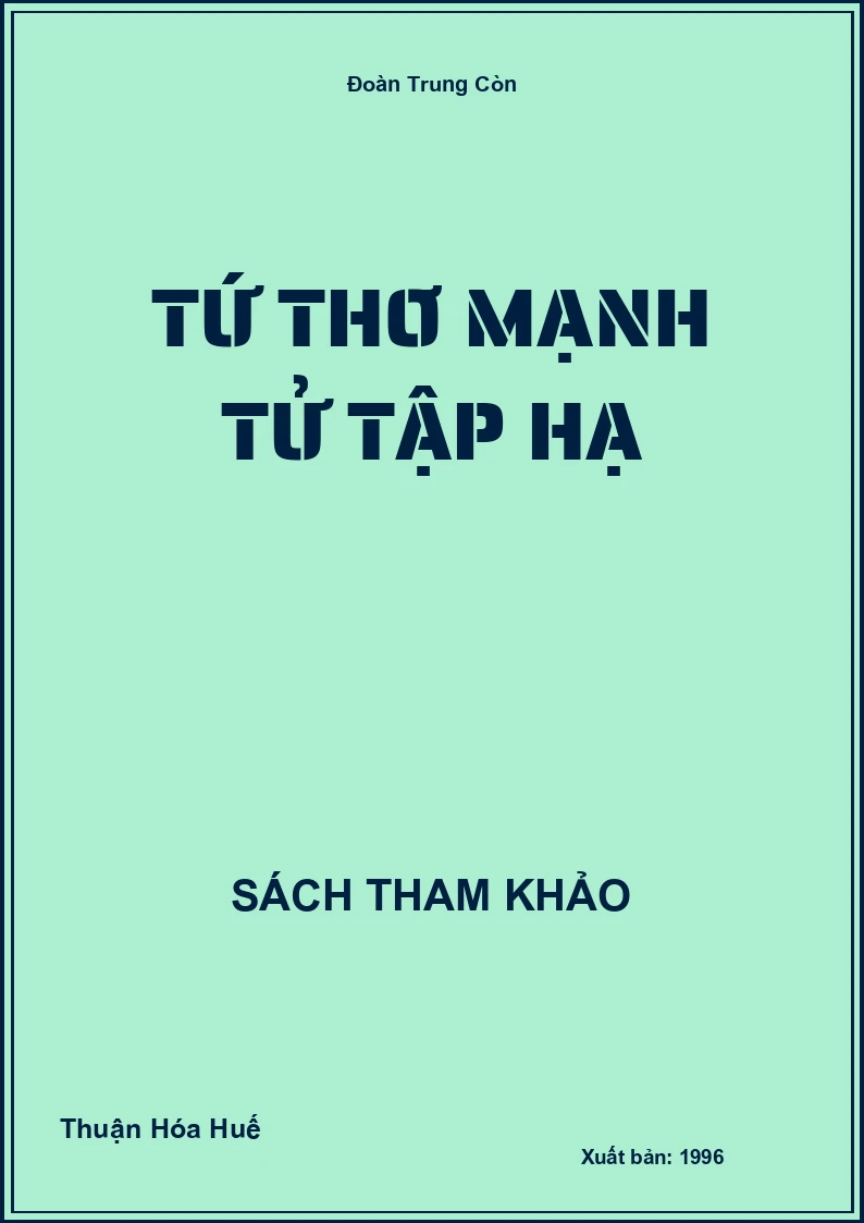 Tứ thơ Mạnh Tử tập hạ