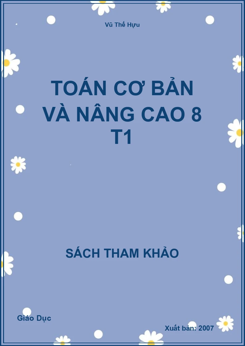 Toán cơ bản và nâng cao 8 T1