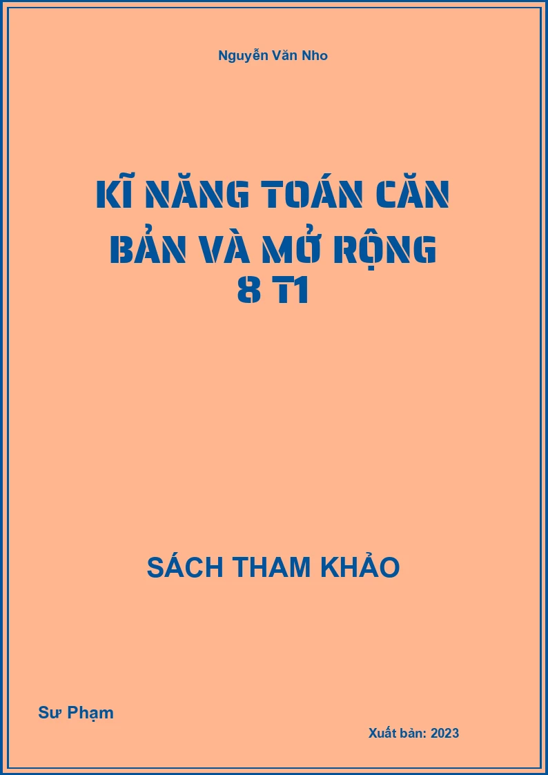 Kĩ năng Toán căn bản và mở rộng 8 T1