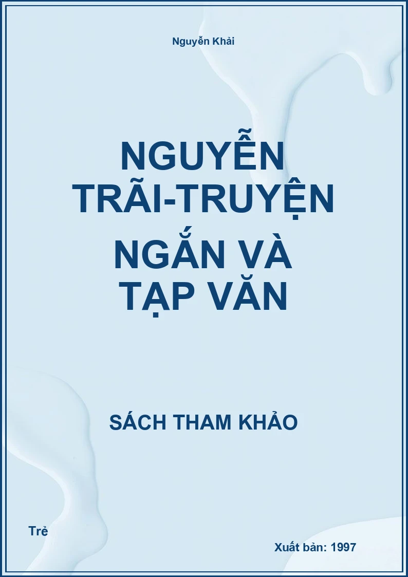 Nguyễn Trãi-truyện ngắn và tạp văn
