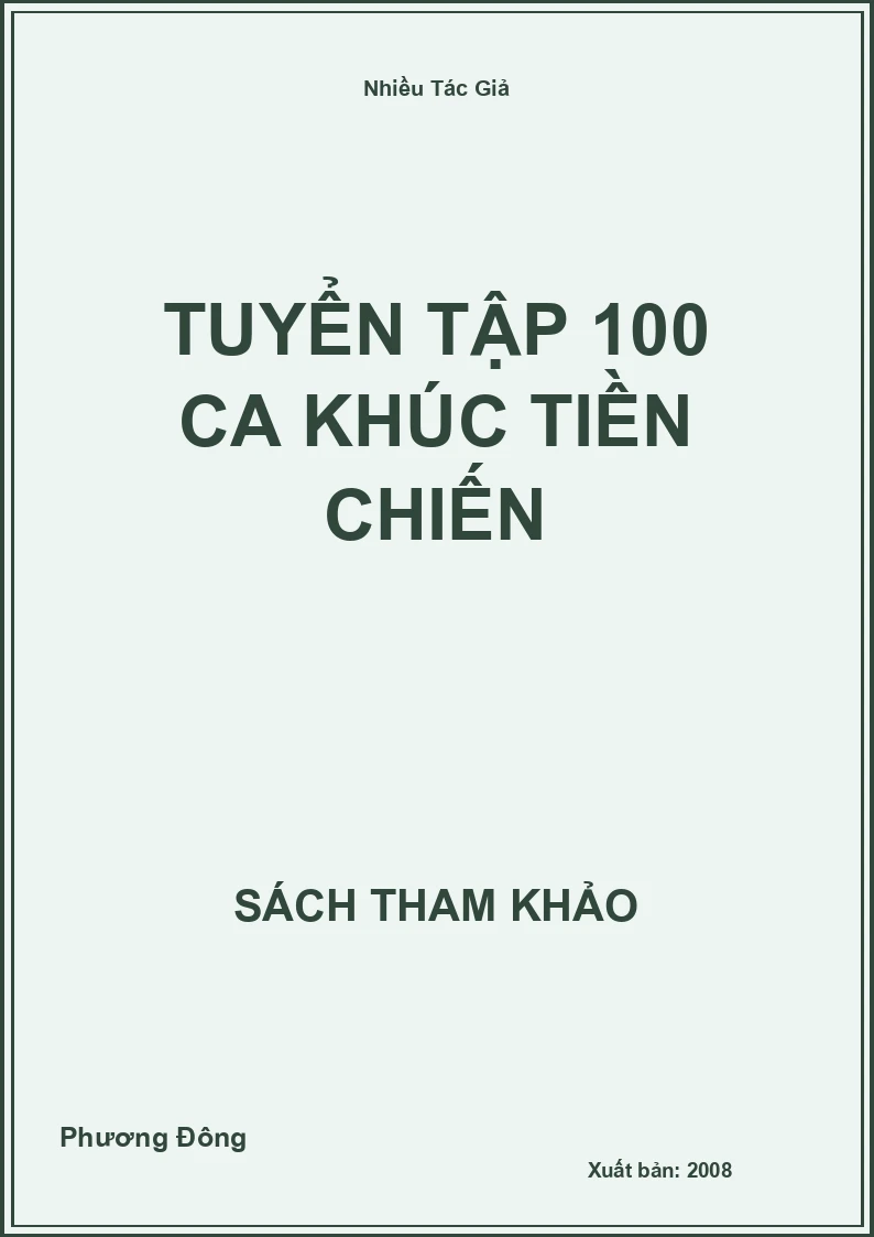 Tuyển tập 100 ca khúc tiền chiến