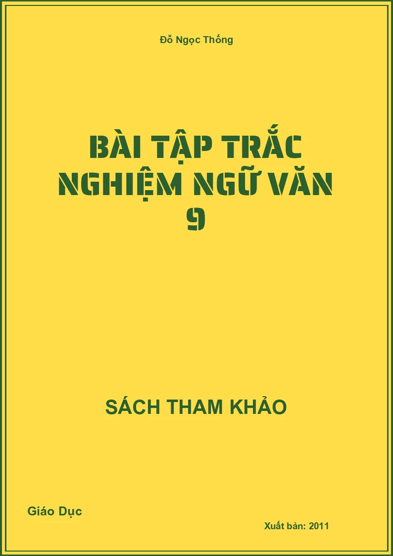 Bài tập trắc nghiệm Ngữ Văn 9