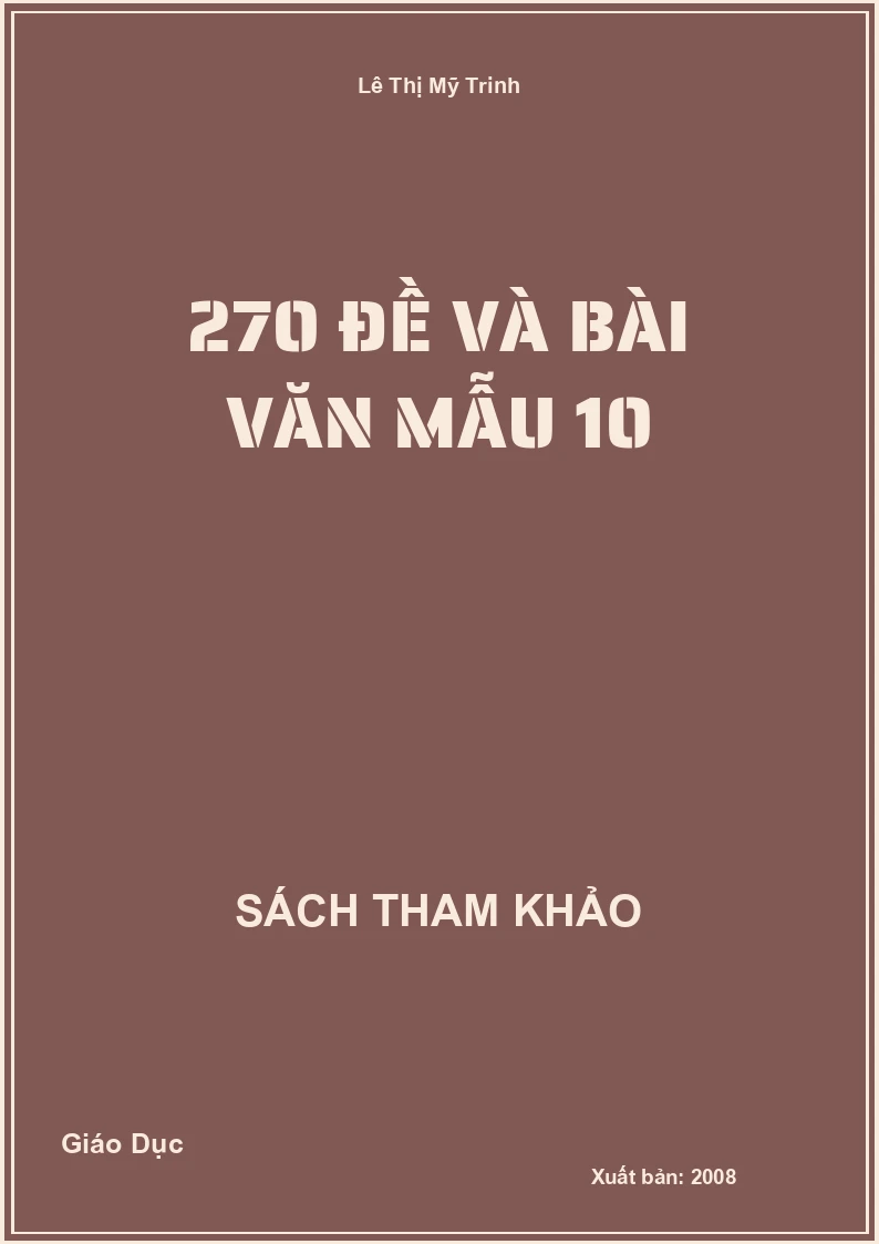 270 đề và bài văn mẫu 10