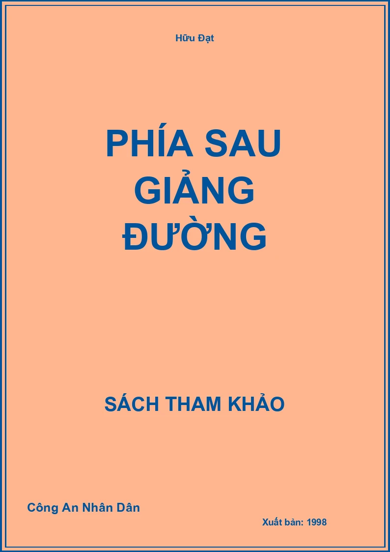 Phía sau giảng đường