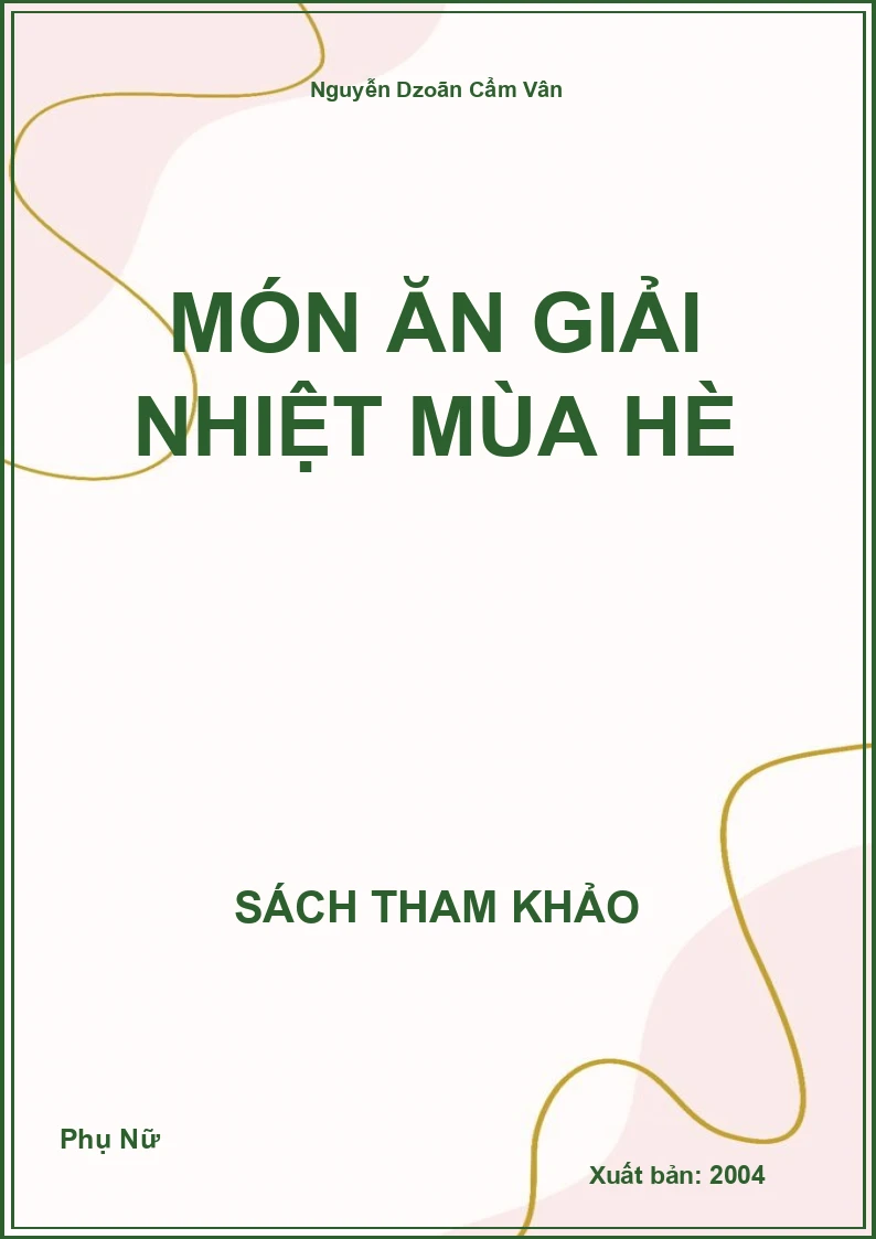 Món ăn giải nhiệt mùa hè