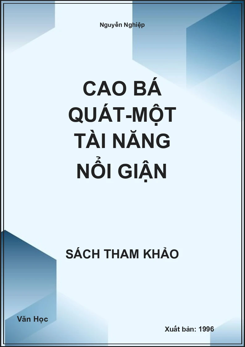 Cao Bá Quát-Một tài năng nổi giận