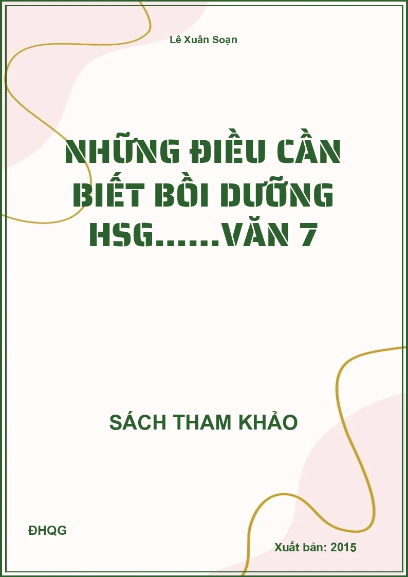 Những điều cần biết bồi dưỡng HSG……văn 7