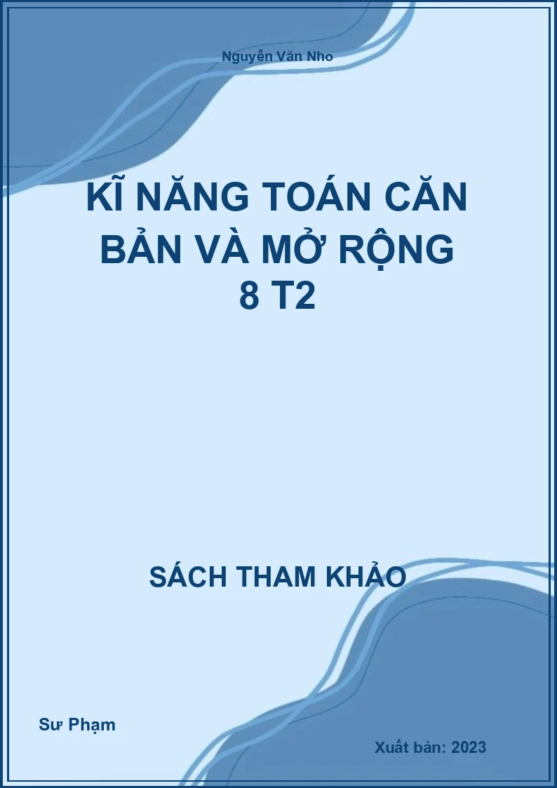 Kĩ năng Toán căn bản và mở rộng 8 T2
