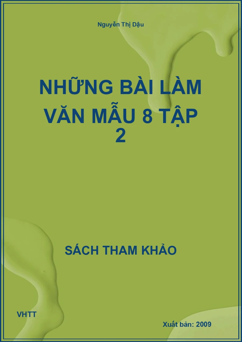 Những bài làm văn mẫu 8 tập 2